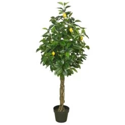 Real Touch Lemon Flowering Tree With Pot - 51 In.