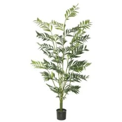 7 Ft. Potted Fiddle Tree Leaves - Green
