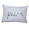 14 X 20 In. White Sequin Peace Pillow