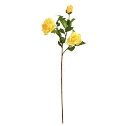 29 In. Yellow Real Touch Rose Stem