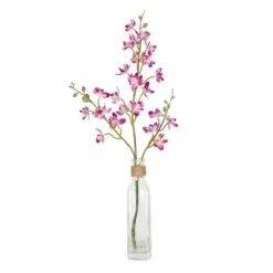 20.5 In. Purple Mini Orchid In Glass Pot