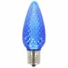 C9 Faceted LED Blue Twinkle Replacement Bulb 25 Per Bag