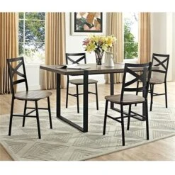 Walker Edison Furniture TW60UBTAG 60 In. Urban Blend Wood Dining Table In Driftwood