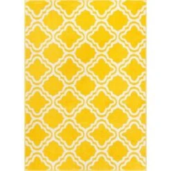 Well Woven 09417 Calipso Kids Rug; Yellow - 7 Ft. 10 In. X 10 Ft. 6 In.