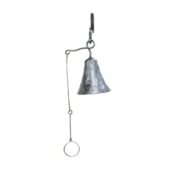 Achla WIB-01 Wrought Iron Knocker Bell Patio Accent - Graphite Powdercoat