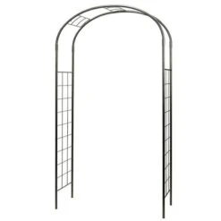 Achla ARB-10 Feng Shui Patio Decor Black Graphite Monet Lawn Garden Arbor