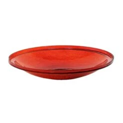 Achla CGB-14R 14 In. Red Crackle Glass Bowl