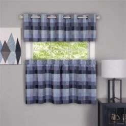 Achim Importing HVVL14BL12 Harvard Valance With 10 Sm Grommets; Blue