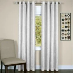 Taylor-Lined Grommet Panel- White - 50 X 63 In.