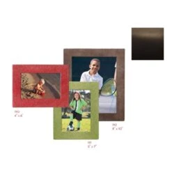 4in. X 6in. Square Edge Leather Frames - Brown