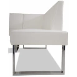 Armen Living LCAMCOWHSF Amanda Corner Sofa - White