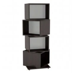 Rotating Cube 216 Disc Media Tower In Espresso- Espresso