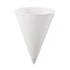 Konie 45KR 4.5 Oz. Rolled-Rim Paper Cone Cups; White