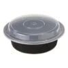 Pct NC718B 6 Dia. In. 1-Comp Versatile Container - Black & Clear; 16 Oz.