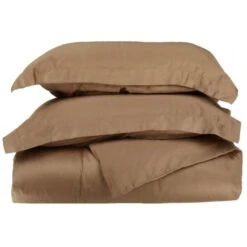 400 Thread Count Egyptian Cotton Full/ Queen Duvet Cover Set Solid Taupe