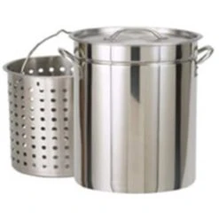 Bayou Classic 1124 24-Qt. Fryer- Steamer With Lid And Basket - Stainless