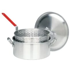 Bayou Classic 1350 Aluminum 14-Qt. Deep Fryer- Lid- Basket