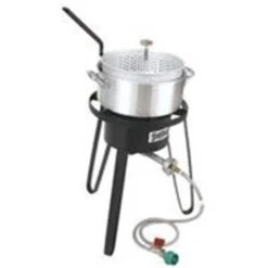 Bayou Classic B135 Outdoor Fish Cooker - 21 Inch Tall Frame With 10 PSI Regulator