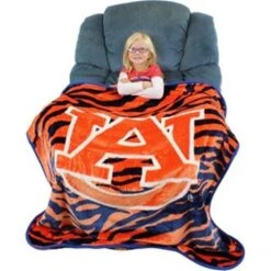 COLLEGE COVERS Collegecovers AUBTHSM Auburn Tigers Raschel Throw Blanket - 50 X 60