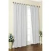 Thermalogic Insulated Solid Color Tab Top Curtain Pairs 54 In., White