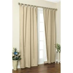 Thermalogic Insulated Solid Color Tab Top Curtain Pairs 95 In., Khaki
