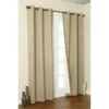 Thermalogic Insulated Solid Color Grommet Top Curtain Panel Pairs 63 In., Khaki