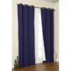 Thermalogic Insulated Solid Color Grommet Top Curtain Panel Pairs 84 In., Navy