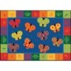 123 ABC Butterfly Fun 8 Ft. X 10 Ft. Rectangle Rug