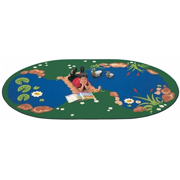 The Pond 8.25 Ft. X 11.67 Ft. Oval Carpet 1 The Pond 8.25 Ft. X 11.67 Ft. Oval Carpet