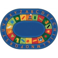 Carpets For Kids 9508 Bilingual Circletime 8.25 Ft. X 11.67 Ft. Oval Rug