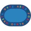 Alphabet Circletime - Primary 6 Ft. X 9 Ft. Oval Carpet