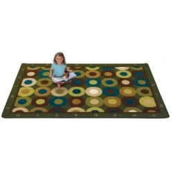 Calming Circles With Alphabet 8 Ft. X 12 Ft. Rectangle Carpet