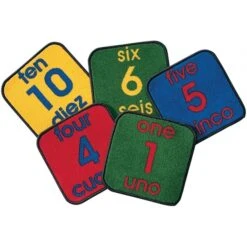 Bilingual Number Squares - Set Of 10