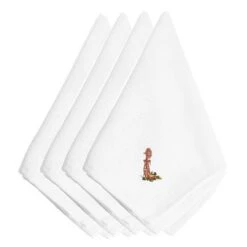 Fall Windmill Embroidered Napkins, Set Of 4