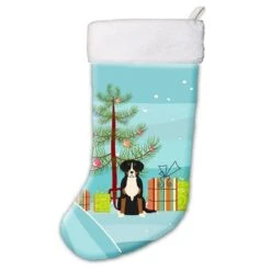 Carolines Treasures BB4162CS Merry Christmas Tree Greater Swiss Mountain Dog Christmas Stocking