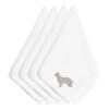 Pyrenean Shepherd Embroidered Napkins, Set Of 4