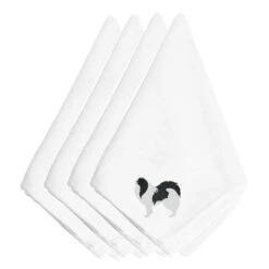 Carolines Treasures BB3437NPKE Japanese Chin Embroidered Napkins; Set Of 4