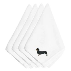 Carolines Treasures BB3382NPKE Dachshund Embroidered Napkins; Set Of 4