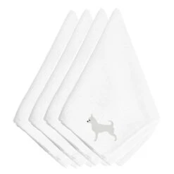 Carolines Treasures BB3450NPKE Chihuahua Embroidered Napkins; Set Of 4
