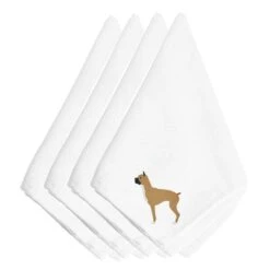 Boxer Embroidered Napkins, Set Of 4