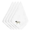 English Mastiff Embroidered Napkins, Set Of 4