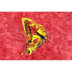 Butterfly On Red Fabric Placemat