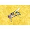 Bee On Yellow Fabric Placemat