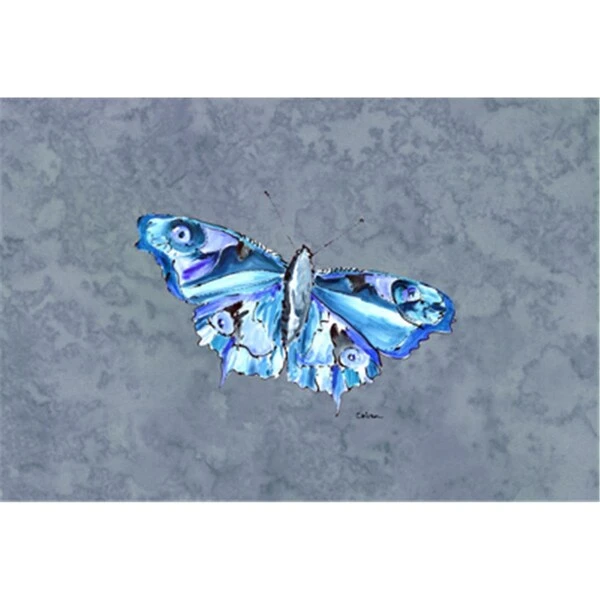 Butterfly On Gray Fabric Placemat 1 Butterfly On Gray Fabric Placemat
