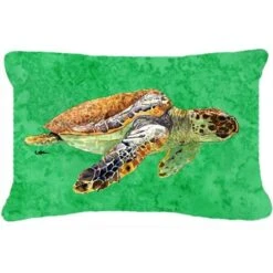 Carolines Treasures 8675PW1216 Turtle Indoor & Outdoor Fabric Decorative Pillow