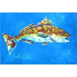 Fish - Red Fish Seafood Two Fabric Placemat