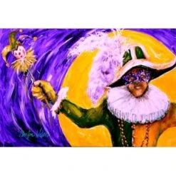 Carolines Treasures MW1109PLMT Mardi Gras Hey Mister Fabric Placemat