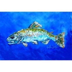 Fish Headed Downstream Fabric Placemat