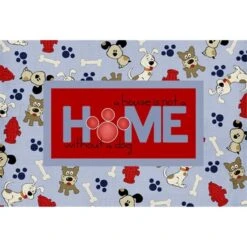 A House Is Not A Home Without A Dog Fabric Placemat