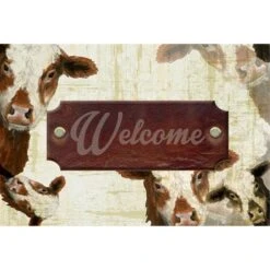 Welcome Cow Fabric Placemat